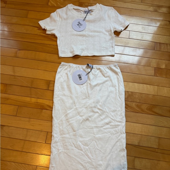 Princess Polly Dresses & Skirts - White Cotton Midi Skirt Set
